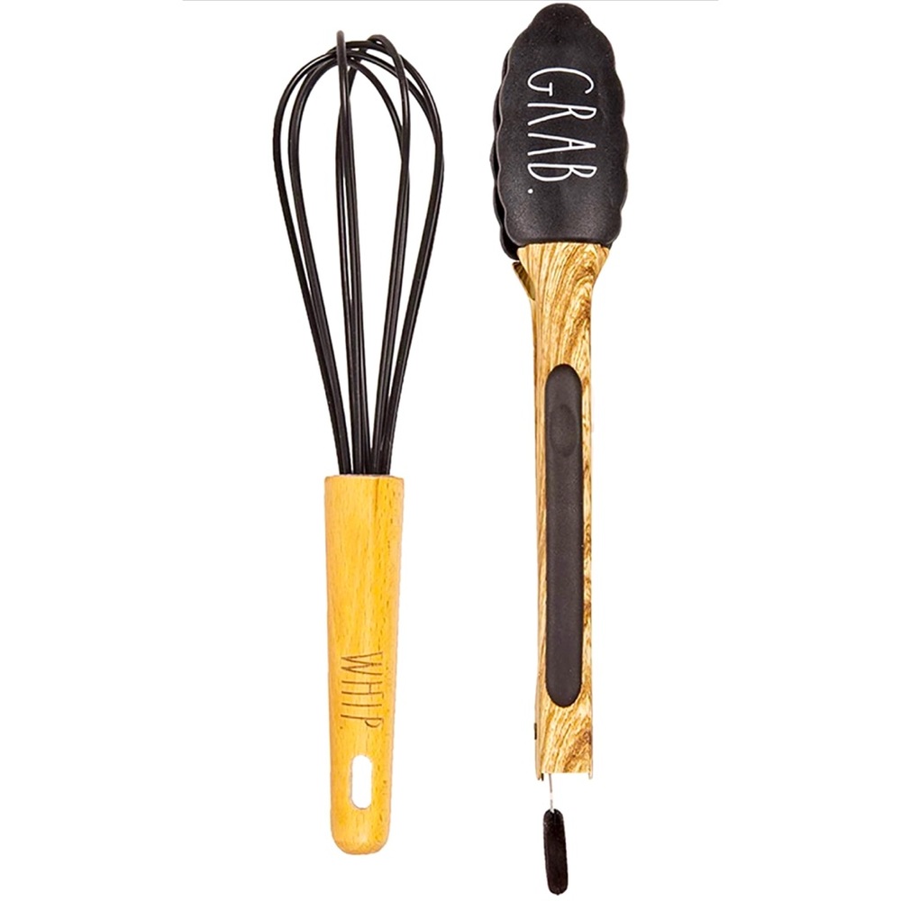 Rae Dunn Mini Whisk and Tong Set